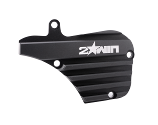 Carter obturateur de pompe à huile 2WIN CNC Noir Mat Derbi Euro 3 / 4