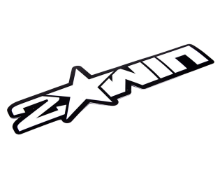 Autocollant 2WIN Fond Noir 120mm