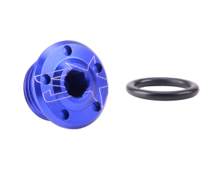 Bouchon de carter d'huile 2WIN CNC Bleu Derbi