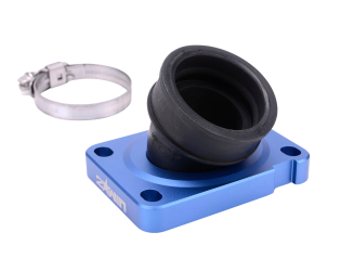 Pipe d'admission 2WIN 360° PWK 19-28mm Bleu Mat AM6 / Derbi