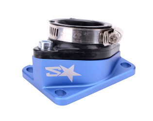 Pipe d'admission 2WIN CNC PWK 30-34mm Bleu Mat AM6 / Derbi