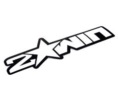 Autocollant 2WIN Fond Noir 120mm