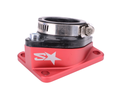 Pipe d'admission 2WIN CNC PWK 30-34mm Rouge AM6 / Derbi