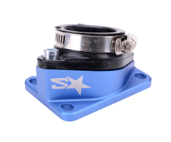 Pipe d'admission 2WIN CNC PWK 30-34mm Bleu AM6 / Derbi